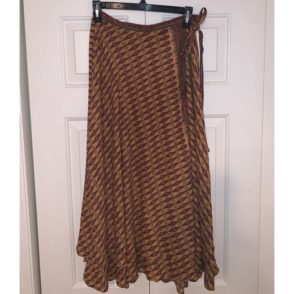 Free People wrap midi/maxi skirt